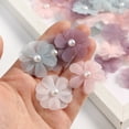 thumbnail image 2 of Grandest Birch 90Pcs Faux Pearl Flower DIY Wedding Dress Bridal Clothes Hair Accessories Decoration Artificial Flower Fabric Applique Patchwork Craft Supplies ,Pink, 2 of 7