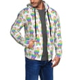 thumbnail image 5 of JUNZAN Rainbow Llama Print Men's Zip Up Hoodie Athletic Hoodies Long Sleeve Hooded Sweatshirts With Pockets (S-3XL), 5 of 6