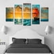 thumbnail image 3 of Cuadro Decorativo Barco Antiguo Velas Rojas Atardecer Juego De 5 Piezas 150x80cm Ideal Para Sala Oficina, 3 of 5