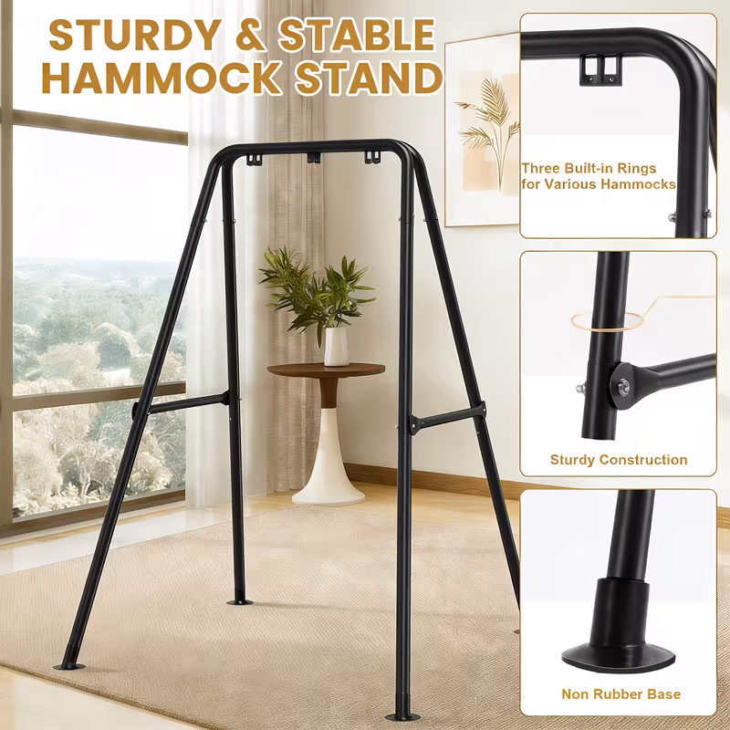 Reinforced Steel Heavy-Duty Hammock Stand