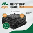 thumbnail image 2 of Green Orange 50" x 60" Fleece Throw Blanket in Stylish Gift Box, Black Color - Soft, Lightweight Plush Throw for Women, Men & Kids, 2 of 7
