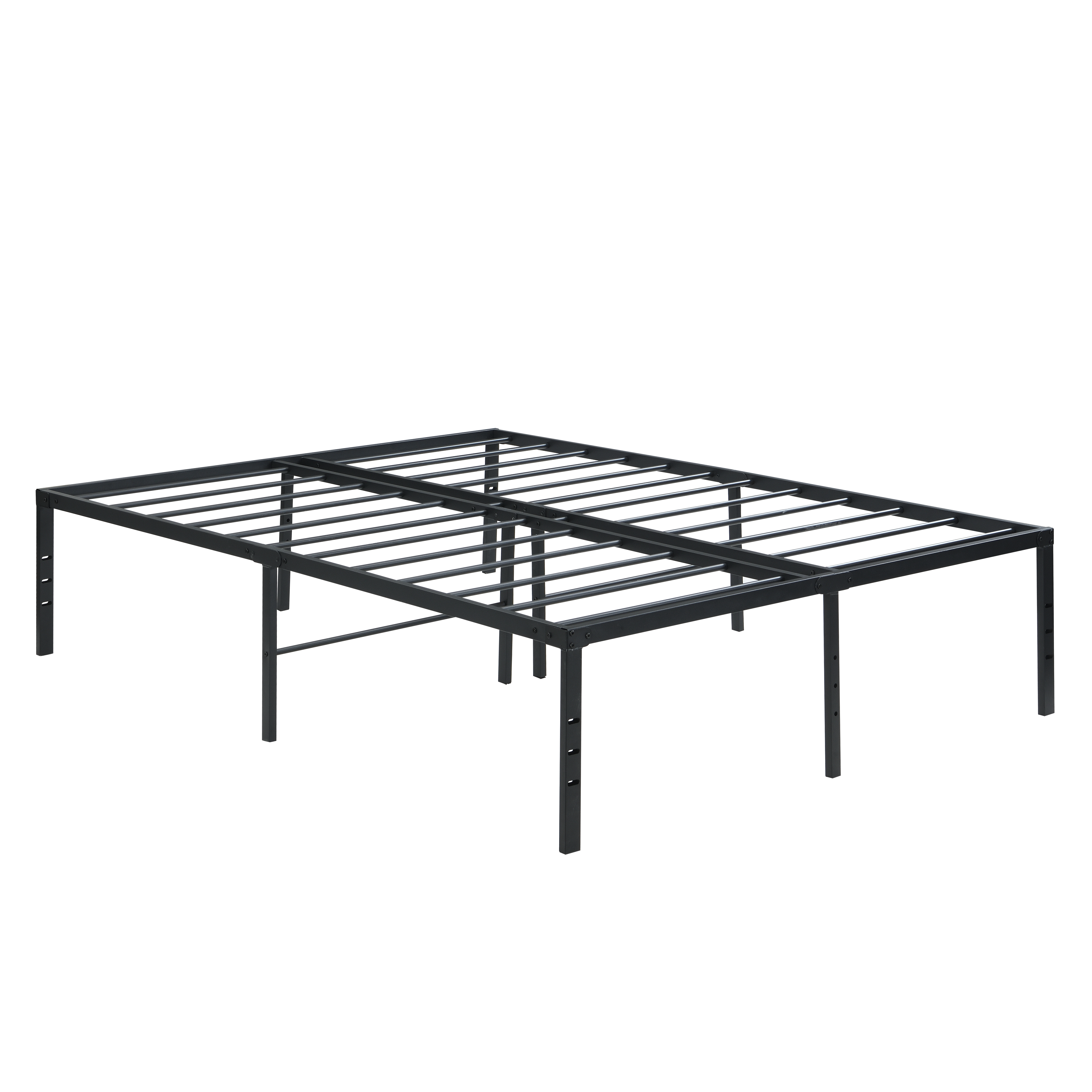 Euroco Metal Full Size Platform Bed Frame, Heavy Duty Metal Bed, Black