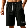 thumbnail image 4 of Mgmyaa Men's Relaxed Fit Drawstring Shorts with Exterior Pockets Elastic Waist Solid Color for Summer Casual Sports, 4 of 8