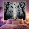 thumbnail image 2 of Atmospheric Forest Dirt With Path Receding Into Misty, Spooky Gothic for Gothic Decor Fans, Dark Art Decor, Halloween Gift, Tapestry Wall Hanging for Bedroom and Dorm, 2 of 7