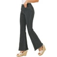 thumbnail image 4 of MODA NOVA Juniors Vintage Long Pants Classic High Waist Denim Bell Bottoms Jeans, 4 of 6