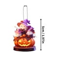 thumbnail image 2 of putnchl 2D Acrylic Halloween Creative Pumpkin Car Pendant, Keychain, Backpack Hanger, 2 of 3