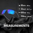 thumbnail image 5 of Oakley OO9367 Drop Point Rectangle Shaped Polarized Sunglasses for Men - Includes Official Eyewear Kit - Matte Dark Grey Frame with Prizm Sapphr Irid Lens, 5 of 6