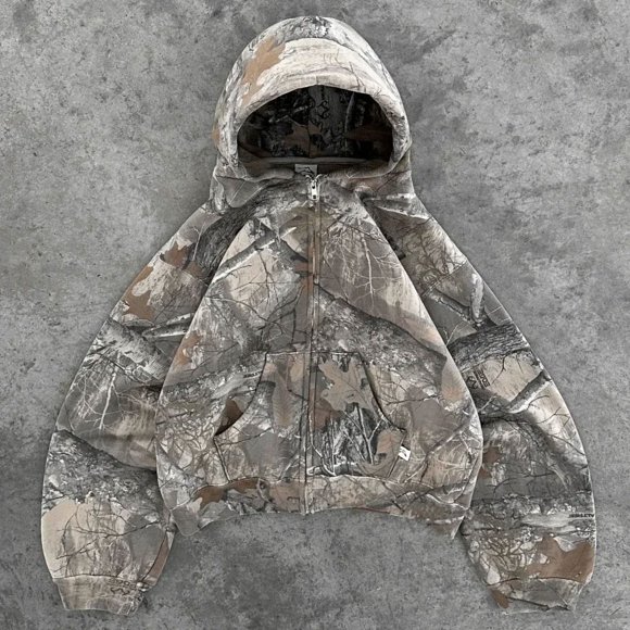 ZHaobin New High Street Hip Hop Oversized Camo Hoodies Y2K Retro Hoodie Men Printed Camouflage Pattern Pullover Sweatshirts Streetwear (camo zipper,XL)