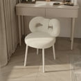 thumbnail image 4 of Seipola Room Chair Vanity Stool with Bowknot Backrest Adjustable Makeup Chair for Room Bedroom Faux Wool Seat Heavy Duty Metal Legs Non-slip Pads Versatile, 4 of 8