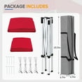 thumbnail image 6 of EAGLE PEAK Straight Leg Portable Outdoor Canopy Tent with One Removable Sunwall 5 x 5 ft, Red, 6 of 9