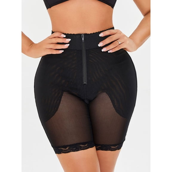 Full Size High-Waisted Lace Trim Shaping Shorts