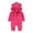 Hot Pink, variant on LIUJUNSHOP Baby Jumpsuit Bear Ear Hooded Thin Rompers Boys Girls Long Sleeve Onesie with Zipper Red 6-9 Months