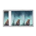 thumbnail image 2 of JIALIOU Nylon Trifold Card Wallet with ID Window Zipper Pocket for Men Women Teen Bear in Forest Night Sky Stars, 2 of 7