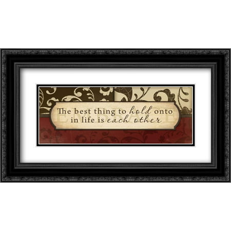 Best Thing to Hold 2x Matted 24x14 Black Ornate Framed Art Print by Pugh,