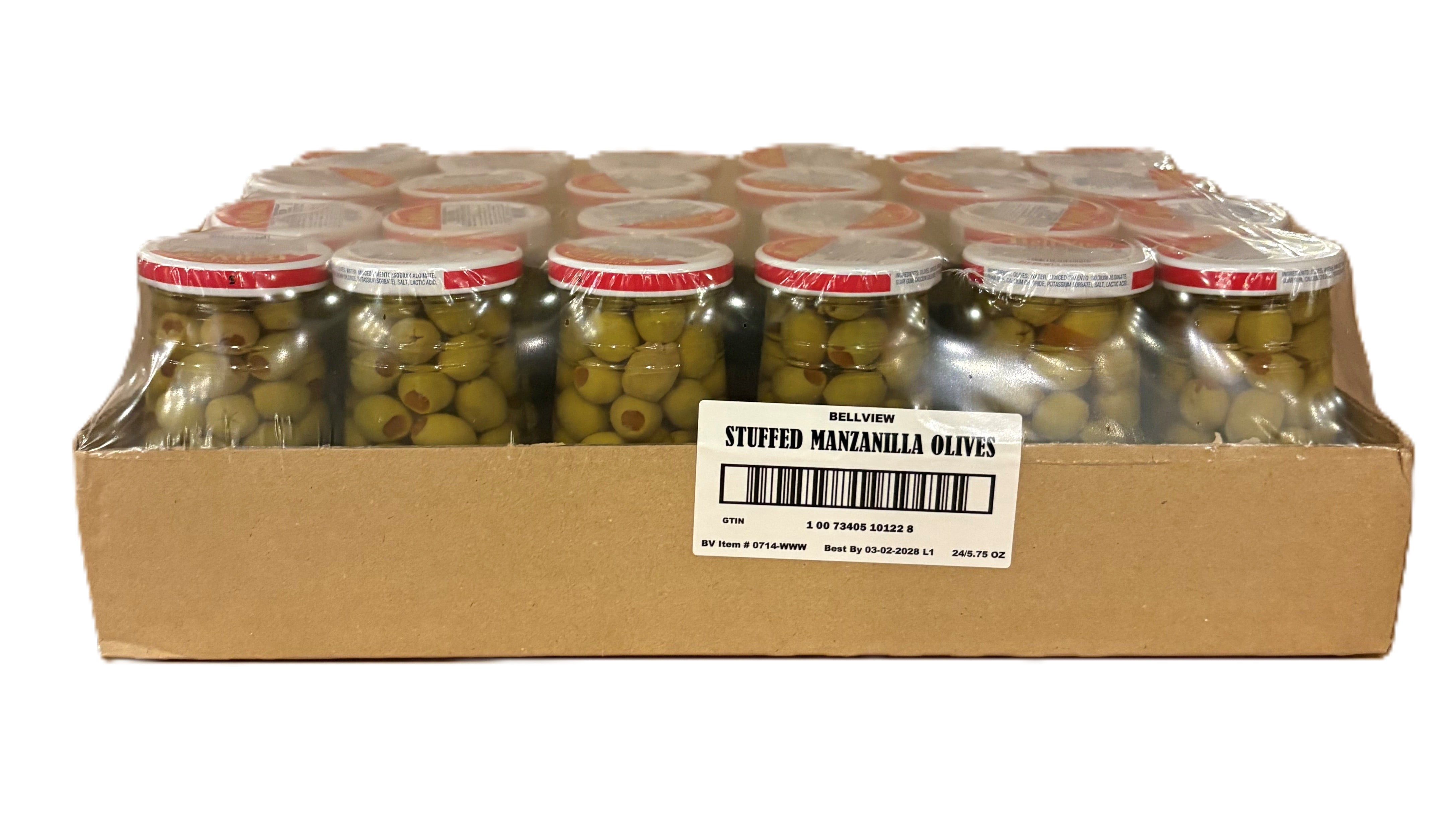 Bell-View Spanish Fini Olives Stuffed with Pimento, Flavorful