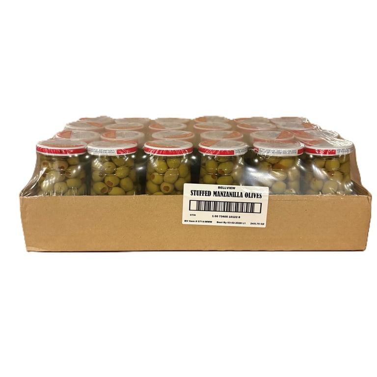 Bell-View Spanish Fini Olives Stuffed with Pimento, Flavorful