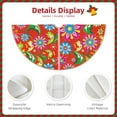 thumbnail image 5 of Kll Vector Mexican Otomi Style Bright Christmas Tree Skirt 36",Party Decorations Farmhouse For Christmas Decorations Holiday Party, 5 of 8