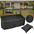 thumbnail image 2 of Namzi 2/3/4 Seater Outdoor Bench Cover, Polyester Fabric Waterproof Anti-UV Dustproof Garden Patio Bench Seat Cover Furniture Protector with Drawstring Cord and Storage Bag, 2 of 5
