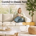 thumbnail image 4 of Vorthio 3-Seater Farmhouse Sofa, Deep Seat Couch with High Back Support, Removable Washable Cover, White, 4 of 8
