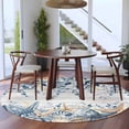 thumbnail image 3 of Round Rug 7Ft Washable Non-Slip, Blue Eucalyptus Coastal Circle Area Rugs for Living Room Bedroom, Beach Starfish Shell Nautical Retro Indoor Floor Mats Carpet Runner for Home Decor Aesthetic, 3 of 8