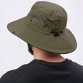 thumbnail image 6 of LQCrafK MAN Men Sun Hat Sun Protection Wide Brim Bucket Hat Waterproof Foldable Boonie Hat, 6 of 10