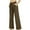 Brown, variant on WREESH Womens Business Casual Pants Fashion Solid Color High Waisted Pocket Vent Fitting Full Length Pants Brown