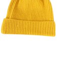 thumbnail image 3 of yeacher Unisex Ribbed Knit Beanie for Winter - Soft Woolen, Stretchable, Slouchy Design, Yellow, 3 of 6