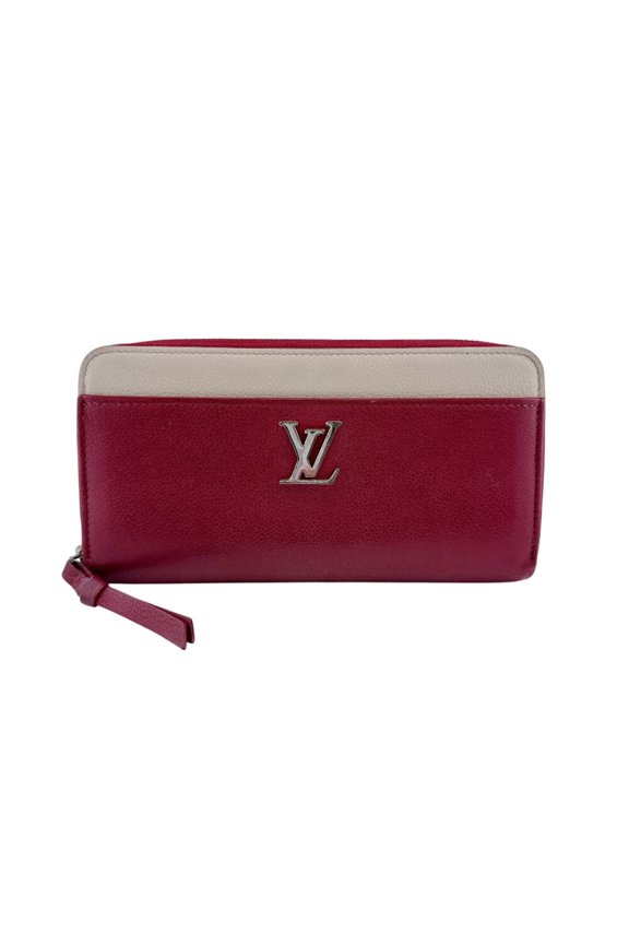 Pre-Owned LOUIS VUITTON M63816 Zippy Lockme Round Zipper LV Logo Long Wallet Red