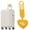 Yellow, variant on 1 Pack Heart Shaped Fluorescent PVC Luggage Tags,Colorful (Yellow) Baggage Tags for Suitcase,Travel Essentials Cruise Airplane Accessories