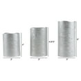 thumbnail image 4 of Lavish Home 80-FC1003 Flameless LED Powered Pillar Candles with Remote (Set of 3), Silver Metallic, 4 of 10