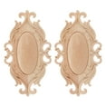 thumbnail image 1 of HINTRMENT 2Pcs Fine Polished Wood Applique Beige Decorative for Cabinet Design, 1 of 8