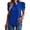 Blue, variant on Womens Tops Dressy Casual Blouses Summer Spring Clothes Mock Neck Short Sleeve Shirts Business Work Fall Outfits