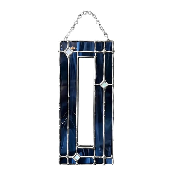 Slim Long Vertical Photo Frame with Color Glass Border for Wall Mounted Pictures and Art Prints