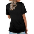 thumbnail image 7 of Summer Saving Wycnly Womens Tops Dressy Casual Short Sleeve V-Neck Solid Summer Shirts Casual Plain Lightweight Workout Tshirt Blouse Black L Clearance Clothes, 7 of 7