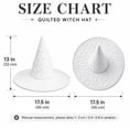 thumbnail image 3 of Witch Hat for Women Halloween Vintage Floral Pointed Wizard Hat Ghost Wide Brim Quilted Cosplay Costume Accessories Adults, 3 of 4