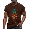 thumbnail image 1 of LUOGENLI T-shirts pour Homme pour Hommes T-Shirt Classique pour Homme T-Shirt Ananas à Col Rond pour Homme Chemise Haut pour Homme T-shirts pour Hommes T-shirts Graphiques Vintage Pâques Brun P, 1 of 4