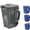 Gray, variant on Creative Trash Bin Ceramic Mug with Lid – Ceramic Trash Can Coffee Mug with Lid, 3D Mugs Funny Recycling Bin Coffee Mug, Realistic Wheels & Liftable Lid, Novelty Drinkware for Office Desk Gift