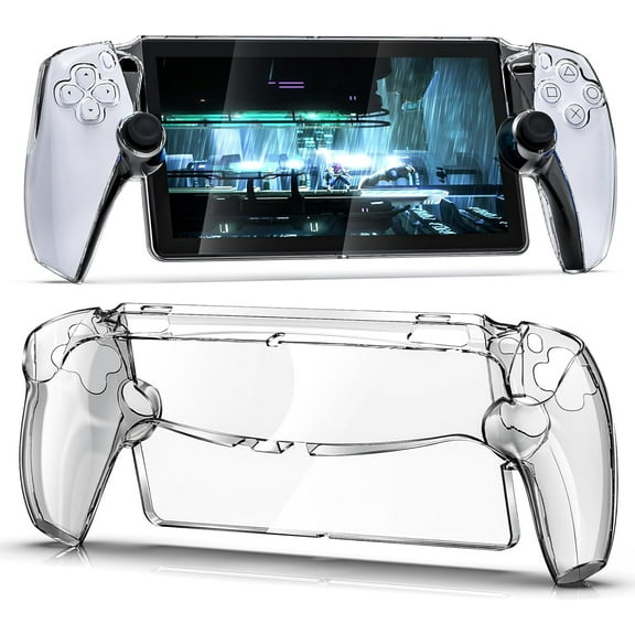 Genreen Case for PlayStation Portal Skin Accessories, Clear PC Hard Case with Full Protection Cover for Ps Portal Remote Player