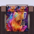 thumbnail image 4 of 3 Pieces Duvet Cover Set-Abstract 3D Capybara- 3D Print Bedding 1 Duvet Cover 2 Pillowcases Natural Animals Comforter Set Soft Breathable for Boys Girls Children Duvet Set 6B53ANI4, 4 of 6