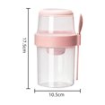 thumbnail image 2 of Taza de cereales para llevar, taza de yogur con cuchara para llevar, taza de yogur para llevar a prueba de fugas de 310ML + 560ML, fiambrera apta para lavavajillas, taza de cereales para, 2 of 5