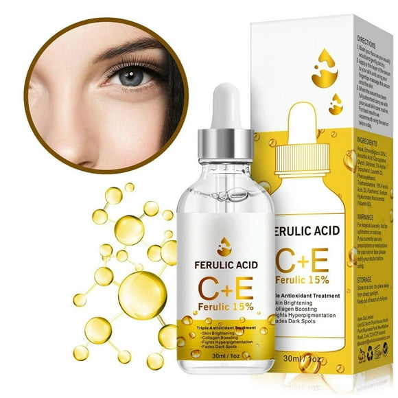 Ferulic with Vitamin C+E 15% Triple Antioxidant 30ml Oz and Dark,1* Ferulic acid essence