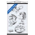 thumbnail image 3 of Sonic the Hedgehog (1991): Classic - Pencil Sketch Collage Wall Poster with Magnetic Frame, 22.375" x 34", 3 of 5