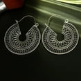 thumbnail image 3 of BKBP Bohemian Hollow Carved Spiral Earrings Women Boho Earrings Jewelry Sterling Silver Hoop Earrings Ethnic Drop Earrings Enamel Vintage Earrings, 3 of 6