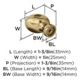 thumbnail image 4 of Amerock Vaile 1-3/8 inch (35mm) Length Champagne Bronze Cabinet Knob, 10 Pack, 4 of 4