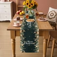 thumbnail image 2 of Green Christmas Table Runner 60 Inches Long Farmhouse Dress Scarves, Xmas Botanical Ball Bell Dining Tablerunner for Coffee Table/Kitchen Island/Party Décor, 13" x 60", 2 of 8