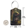 thumbnail image 4 of Naloa Cute Leaf Animal Luggage Tag for Suitcase Leather Baggage Tag with Stainless Steel Loop Privacy Cover for Women Men Girls-4 PCS, 4 of 5