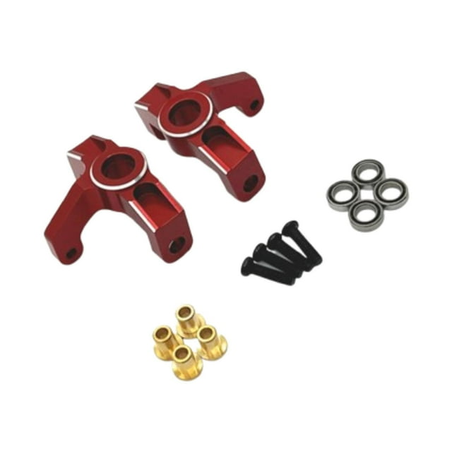 1/12 1/14 RC Coche Dirección Taza Reemplaza Accesorio Portátil Resistente de Aluminio para C8803 Xdkj-006 124007 144001 124008 Rojo