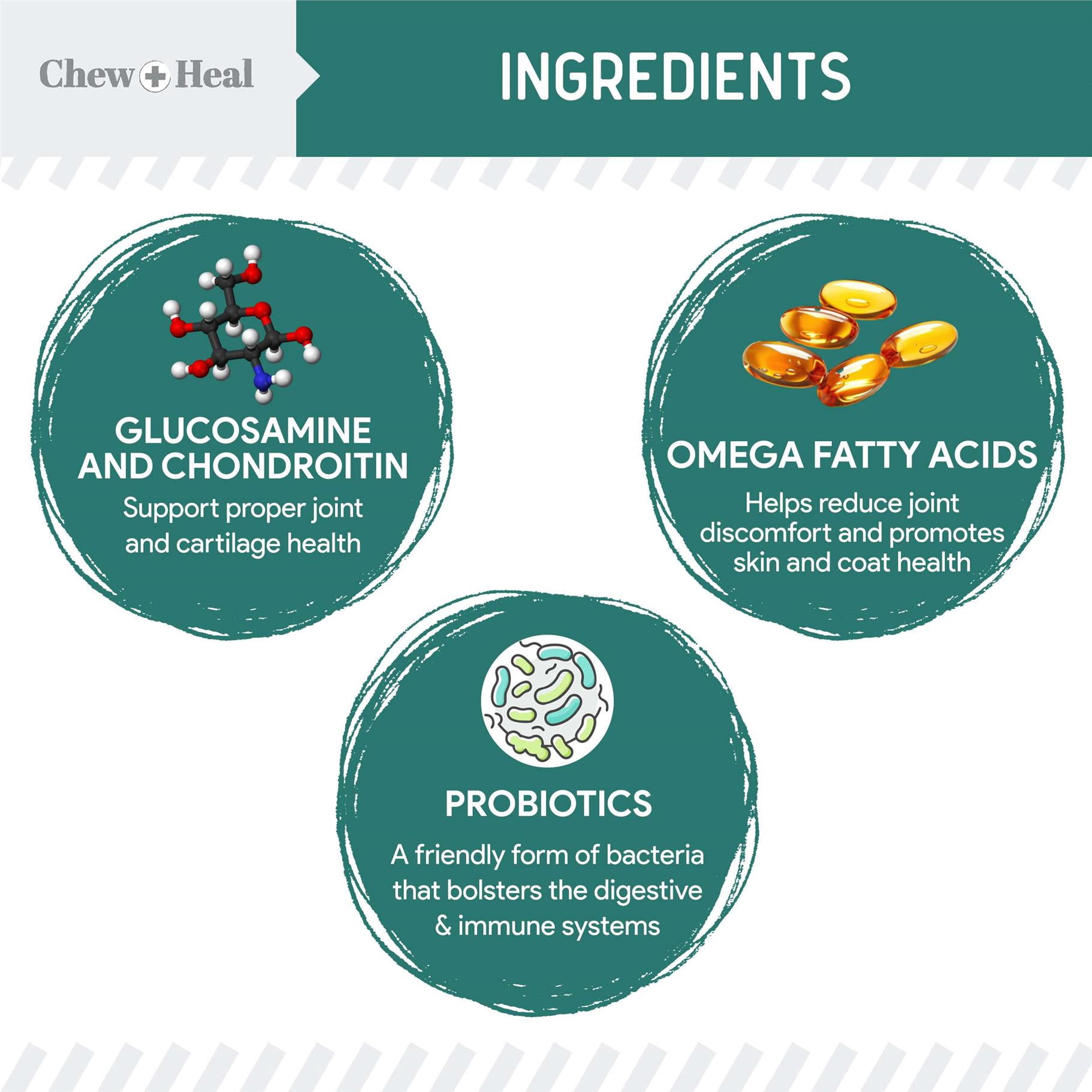 Chew + Heal 12-in-1 Multivitamin for Dogs - 120 Puppy and Senior Dog Soft Chews for Hip and Joint