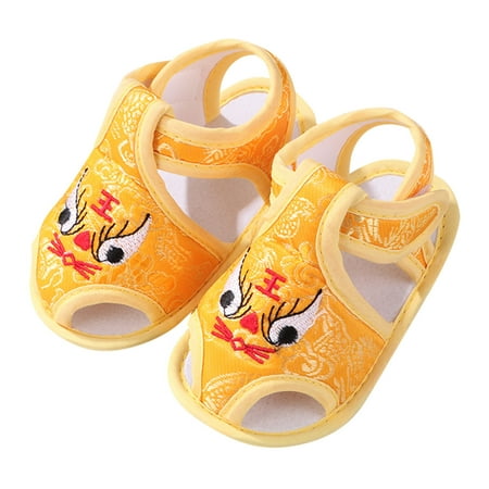 

cngelg Baby Girls Boys Soft Toddler Shoes Toddler Walkers Shoes Embroidered Tiger Head Shoes Princess Shoes Sandals Baby Size 2 Shoe Baby Shoes Size 7 Girls