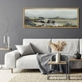 thumbnail image 4 of IDEA4WALL Extra Large Framed Canvas Print Wall Art Vintage Countryside Farmhouse Pastel Wall Decorative Antique Retro Landscape Fine Art Modern Oversized Artwork for Living Room - 60"x20", 4 of 5